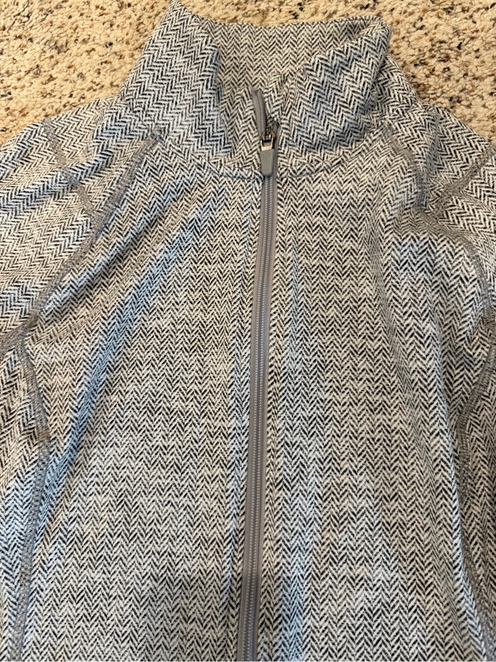 Women’s Grey Herringbone Zip-Up Jacket